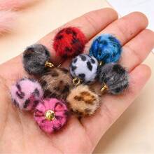 50 piezas de colgante de peluche de leopardo cálido, adecuado para manualidades de joyería DIY de otoño/invierno - colgante de peluche - Ver 5