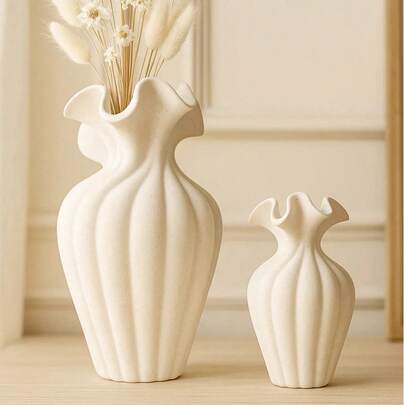 Matte Sculpture Vase, Modern Decorative Floor/Tabletop Vase, Minimalist Nordic Style Home Decor, Elegant Living Room And Dining Table Centerpiece, Wedding And Christmas Decoration, Gift For Her, Girlfriend, Women Winter Gift