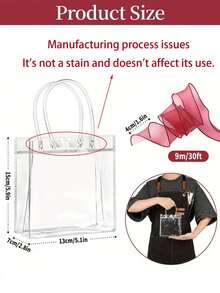 13/7个红色蝴蝶结透明礼品袋，婚礼派对回礼包装袋；新娘送礼会礼物、母亲节礼物、单身派对回礼、生日派对甜点装饰袋，适用于婚礼、母亲节、情人节派对回礼、周年纪念日和节日礼盒装饰 - 彩色 - 查看 11