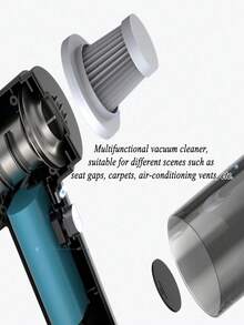Mini Portable Vacuum Cleaner For Nail Dust, Wireless Handheld Nail Art Cleaning Vacuum Cleaner With 1800mAh Rechargeable Battery, 3-In-1 Handheld Vacuum Cleaner For Nail Art, Car, Office And Home Cleaning - Multicolor - View 5