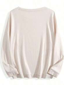 Women's Casual "PARKE" Letter Print Loose Pullover Sweatshirt, Encountering Lazy Fashion. 2026 New Y2Y Style Casual Women's Sweatshirt - Versatile For Sports, Leisure, And Everyday Wear New Years Outfit WomenWomen'S Sweatshirt - Black With Colorful Lettering, Soft Crewneck Pullover For Everyday & Special Occasions, Fall/Spr - 杏色 - 查看 4