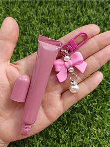 Lippenglossspender mit Schlüsselanhänger Fliege mit Perlenanhänger, nachfüllbarer Lippenglossspender, leere Puder Foundation Concealer Verpackung, weiche Lippenglosstube zum Zusammendrücken, multifunktionaler Lippenstift Nachfüllbehälter, zusammendrückbare weiche Tube, Must-Have für Modebewusste, einzigartiges Geschenk für Freundin, Geliebte, Braut, Brautjungfer, Familie, geeignet für Reisen, Valentinstag & Festtagsgeschenke - Verschiedenfarbig - Übersicht 13