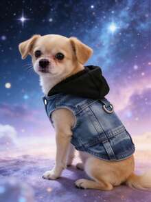 1pc New Hooded Harness Vest, Suitable For Small Dogs Like Poodle, Bichon Frise, Teddy, Spring/Autumn Pet Clothes - Black - View 5