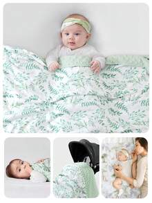 Säuglings-Fleece-Decke, Kinderblanket mit Punkten, Baby-Innenklima-Decke, Kleinkind-Schlafdecke, verstärkte Cartoon-förmige Steppdecke - Verschiedenfarbig - Übersicht 7