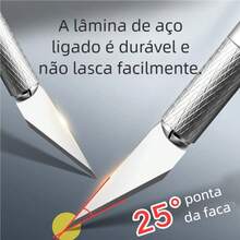 Estilete De Precisão em Alumínio - Várias Cores - preto - Visão 4