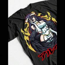 Overlord Ainz T-Shirt Ooal Gown Albedo Skull Demon Girl Succubuss Shirt All Size - 黑色 - 查看 8