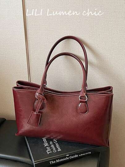 This Stylish And Novel PU Fabric Women's Shoulder Bag Is Elegant And Fashionable, Spacious, Durable, Lightweight, And Easy To Carry. It Can Be Carried Over The Shoulder Or By Hand, And The Spacious Interior Can Hold Keys, Lipstick, Cosmetics, And Other Daily Essentials. Suitable For Various Occasions, Including Shopping, Outings, Dates, Business Trips, Travel, Parties, And Daily Commutes.