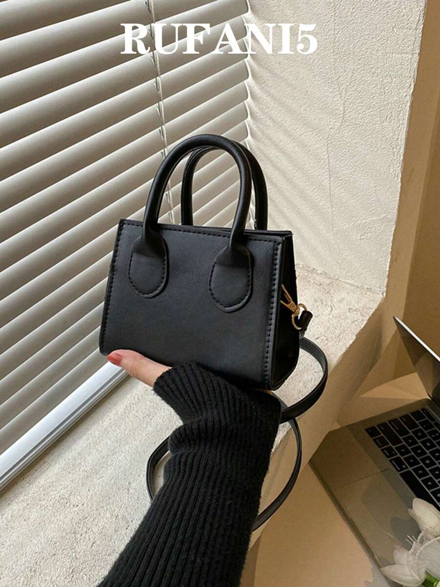 Mini Square Bag - Black - View 1