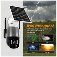 Solar Outdoor Wireless Security Camera, Low-Power WiFi Security Camera, Equipped With Solar Panel, Rechargeable Battery, CCTV 2.4G WiFi, 355° PTZ With AI Motion Detection, Color Night Vision, Two-Way Audio, Cloud Storage, Application Connects Suitable For Home Wireless Security Cameras For Watching The Elderly, Babies, Children, Pets; - Black - View 8