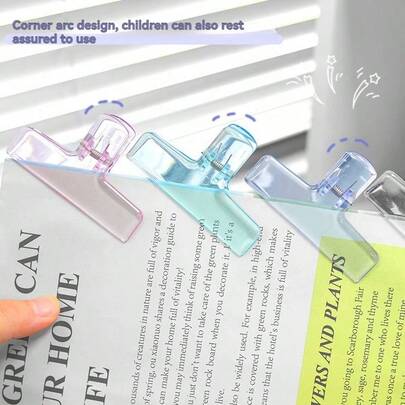 1-10pcs Plastic Book Clips, Multipurpose Practical Page Holders Suitable For Teachers, Students, Office Workers, Home Office Use