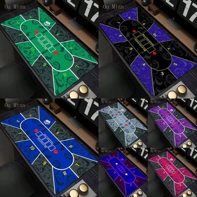 1 pieza Tapete de póker de Texas, mantel de goma grueso antideslizante, tapete de juego para mesa de póker Holdem para entretenimiento en el hogar y salas de juegos de mesa
