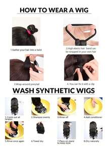 3条/包 26英寸红紫色编织假发，带松紧带，女士夹式接发，合成渐变色编织马尾辫 - 彩色 - 查看 12