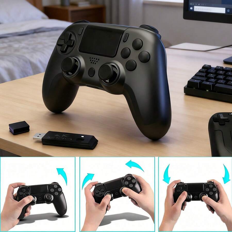 (2026 Latest Version) Wireless Gaming Controller For S-4, S-4 Pro, S-4 Slim - Enhanced Gamepad Remote, Black Color . - White - View 1