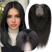 Hair Toppers For Women With Thinning Hair Upgrade Middle Part Clip In Bangs 12 Inch Straight Topper Synthetic Wig Clip In Light Hair Piece Perfect Solution For Stylish Upgrade - Multicolor - View 11