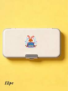 6/12/24pc Customized Easter Stickers(6 Style), Personalized Text Easter Stickers,Cute Egg Bunny Easter Label Stickers, Easter Stickers,Easter Party Stickers, Happy Easter Sticker,Stickers Customizable - Multicolor - View 11