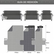 Juego de Fundas para Sofá Capitonado 3 Piezas – Protector Lavable Impermeable Antimanchas y Antidesgarros, Tejido Súper Suave con Correas Ajustables, Perfecto para Proteger Muebles en Sala, Departamento o AirBnB - Gris claro + Gris oscuro - Ver 2