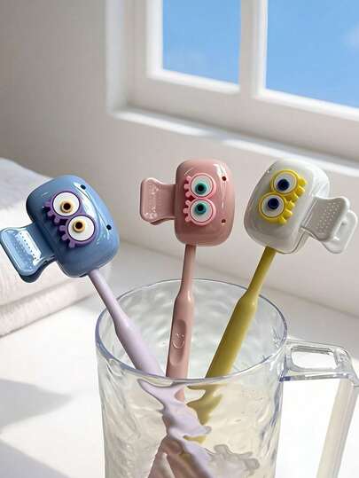 Cute Eye-Shaped Toothbrush Holder, Portable Toothbrush Case, Travel Toothbrush Storage Box, Portable Toothbrush Head Protector Clip, Toothbrush Storage Clip, Dust-Proof Toothbrush Protective Cover, 2-In-1 For Home And Travel, Plastic Material, Protect Toothbrush Head, Portable Design, Easy To Carry, Travel Dust-Proof Toothbrush Head Cover, Best Gift For Couples, Friends, Family, Teachers, Travel Enthusiasts, Essential For Home And Dorm