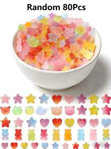 10/30/50/80/100/150/200/300/500pcs Vibrant Candy Color Heart Shaped Resin Beads - Essential Jewelry Making Supplies For Unique Accessories - Ideal For DIY Projects And Handmade Gifts - Multicolor - View 21