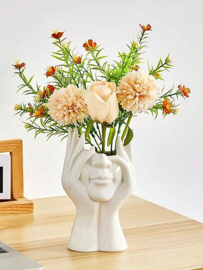 Large Modern Face Planter Pot - Multifunctional Outdoor Planter And Indoor Decorative Vase, Suitable For Garden, Patio, Balcony And Home Decor