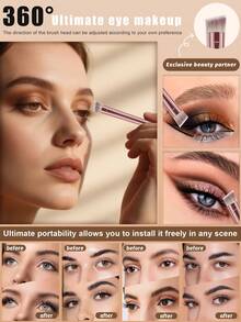 10pcs/1pc Makeup Brushes, Including Contour Brushes, Highlighter Brushes, Foundation Brushes, Nose Contour Brushes, Eyeshadow Brushes, Eyebrow Brushes, Lip Brushes, And Detail Brushes-Ideal For Beginners, Professional Makeup Application, And Novice Beauty Practice Scenarios.,Giveaways,Professional Makeup Brushes,Complete Makeup Set - Multicolor - View 2