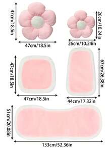 1个装高端冬季质感汽车座椅垫，柔软保暖防冻，兔毛材质，花朵造型汽车头枕，舒适颈枕，冬季保暖抗疲劳，汽车腰枕，汽车头枕，以及汽车内饰装饰枕 - 絨毛 - 查看 12