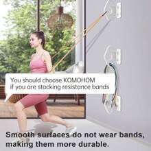 Anclajes de pared de banda de resistencia 6 unidades anclaje de montaje en pared soporte de pared anclaje de gimna equipo de entrenamiento de pared clip de montaje en pared para-020 - Blanco (6pcs) - Ver 8