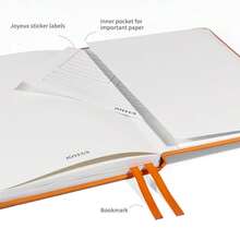 Blank Journal Notebook, A5, 160 Pages 100 Gsm Thick Sketch Books Hardcover Journal For Writing, 5.7 Inches X 8 Inches Notebooks For Work, Study (Orange) - Orange - View 4
