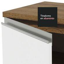 Cocina Integral Esquinera 419cm Glamy Madesa 01 Color Marrón y Blanco - Marrón y Blanco - Ver 6