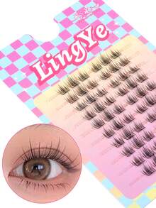 Lash Clusters Natural Lash Extensions Wispy Eyelash Clusters 60Pcs C-Curly Lashes Clusters For Everyday Wear Beginner Friendly Dark Brown Cluster Eyelash Extensions By Mavphnnee - Multicolor - View 1