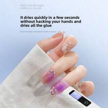 3-In-1 Portable Handheld UV/LED Nail Lamp, Cures All Gel Nail Polish, Includes Stand, Nail Lamp And Charging Cable, Rechargeable Quick-Drying Nail Lamp, Practical And Affordable Small Gift - Multicolor - View 7