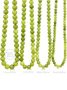 Dây chuyền đá olivine tự nhiên thanh lịch, vòng cổ hạt đá mã não xanh thời trang, dây chuyền đá thủ công dành cho nữ, phù hợp cho kỳ nghỉ, phong cách tối giản, đeo hàng ngày và dự tiệc. - màu xanh lá - Xem 11