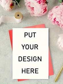 Customized Photo Cards, Invitation Cards, Personalized Paper Cards, Postcards, Unique Thank You Cards, Wedding Invitations - Paper Material, Includes Envelopes - Multicolor - View 1