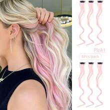 6 pièces Extensions de cheveux bouclés clip-in verts, 18 pouces de long, cheveux synthétiques colorés bouclés pour femmes. Convient pour se déguiser, les fêtes de mode, peut être utilisé comme cadeau pour les femmes, également applicable pour les festivals de musique, accessoire de cheveux pour la Coupe du monde - Multicolore - Voir 18