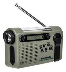 TendenciaRadio Emergencia Dinamo Solar Linterna Recargable PortatilCalidad premium - Verde - Ver 1