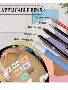 100 piezas de tarjetas en blanco de alta calidad, 8 colores de tarjetas de papel kraft, tarjetas de felicitación, notas de fiesta, tarjetas en blanco pequeñas de 3.66 X 2.17 pulgadas, tarjetas de mensaje, adecuadas para manualidades, escritura de notas, saludos comerciales, bodas, proyectos de bricolaje navideños, aprendizaje, negocios diarios, tarjetas de mensaje - Multicolor - Ver 7