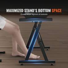 Piano Keyboard Stand, Z Style, Heavy-Duty Digital Piano Music Stand, 250 Lbs Capacity With Adjustable Width & Height Wheels Anti-Slip Pads Headphone Hook, Fits For 54-88 Key Electric Pianos - màu đen - Xem 6