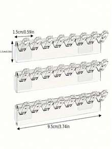 3/6件套壁挂式首饰收纳架，镜柜门项链挂钩，手镯耳环挂钩，防缠绕，壁挂式首饰展示架 - 彩色 - 查看 5
