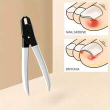 J·FOCUS 1pc Professional Nail Clipper, Suitable For Hand And Foot Care, Manicure Cuticle Trimmer, Ingrown Nail Nipper, Stainless Steel Nail Care Tool With Ergonomic Handle Design To Solve Hard Nail And Ingrown Nail Issues - White - View 7