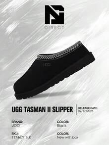 UGG Tasman II Slipper Black-Outdoor & Snow Day Wear Shoes With Cloud-Level Comfort, Low-Profile Casual Design For Autumn Winter Prefect Thanks Giving Day & Chrismas Gift – Snow Boots- 1174671 BLK - 黑色 - 查看 6