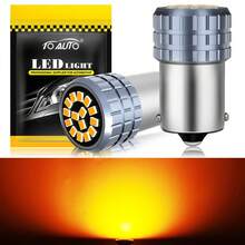 TOAUTO مصباحي إشارة الانعطاف/الفرامل LED قطعتان - مناسبة ل- 1156/1157 BA15S/BAY15D، قاعدة برغي ثلاثية، مصابيح بديلة عالية السطوع للسيارات والشاحنات والدراجات النارية والمركبات الترفيهية والقوارب، ترقية إضاءة المركبة، تصميم عدسة شفاف، متينة - متعدد الألوان - مشاهدة 17