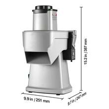 Electric Vegetable Slicer 4 In 1 Multifunctional Food Cutter 200W Vegetable Chopper For Slicing Shredding Dicing And Slitting With Cut-Resistant Gloves For Commercial And Home Use - Silver - View 10