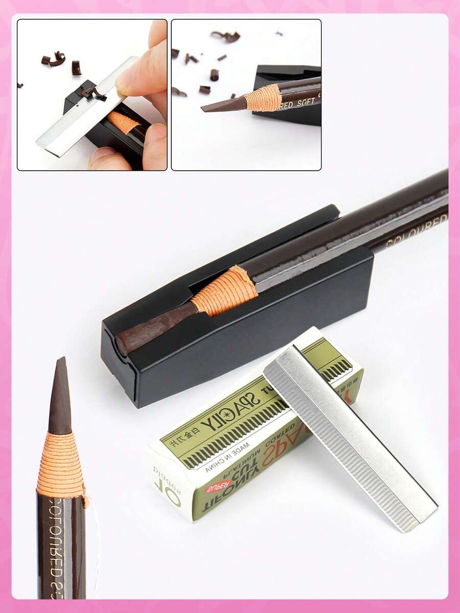 Bộ dụng cụ chăm sóc lông mày 3 trong 1: Bút kẻ lông mày, dụng cụ tạo hình lông mày, bút chì kẻ lông mày kiểu miệng vịt với thiết kế thêu, đế bút chì kẻ lông mày đa chức năng, dụng cụ tỉa lông mày thủ công, dụng cụ trang điểm, dụng cụ tỉa lông mày đa năng, dụng cụ tỉa lông mày cầm tay, cấu trúc chắc chắn, đánh bóng tinh tế, bộ dụng cụ chăm sóc lông mày 3 trong 1 - Bút chì kẻ lông mày, gọt bút chì, bút tỉa lông mày; nhỏ gọn và tiện dụng. - Nhiều màu - Xem 1