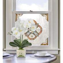 White Orchids Artificial Flowers 16.1\ Faux Orchids Plant In Pot Fake Flower Arrangements With Glass Vases Small White Centerpieces For Kitchen Dining Room Tables Bathroom Nightstand Shel F Desk Decor - 白蘭地&白石 - 查看 5