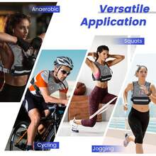 Chaleco con peso ajustable para mujeres y hombres, 4-10 libras/12-20 libras/20-32 libras con 6 pesos de arena de hierro, chaleco de peso corporal con tira reflectante para correr, caminar - Gris - Ver 5