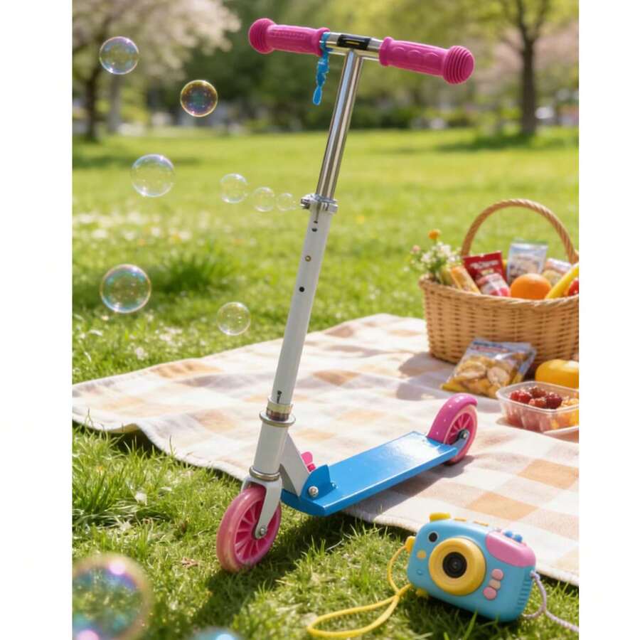 Foldable Kick Scooter, Suitable As A Gift For Children's Day - Multicolor - View 1