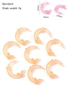 Acrylic Mermaid Moon Bead Big Moon Bead Pen Bead DIY Jewelry Accessories Bead Loose Bead - Multicolor - View 16