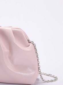 1 chiếc ví cầm tay xếp ly hình đám mây, chất liệu da bóng, kiểu dáng tối giản, thích hợp sử dụng hàng ngày hoặc dự tiệc sang trọng dành cho nữ, phù hợp cho các dịp trang trọng. - Hồng - Xem 10