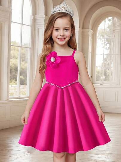 pink dresses for tweens Arshiner Tween Girl Summer Valentines Dress 6-7 Years Pullover style FEATURES Little Girls Pink Dresses &