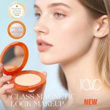 Polvo compacto translúcido - Polvo suelto - Polvo fijador mate - Polvo fijador resistente al agua de larga duración - Polvo controlador de grasa con borla de cobertura total - Multicolor - Ver 4