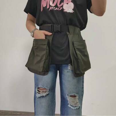 Multi-Pocket Waist Bag, Outdoor Multifunctional Travel, Running, Hiking, Work Wear, Anti-Theft Half-Body Design ,Room Decor